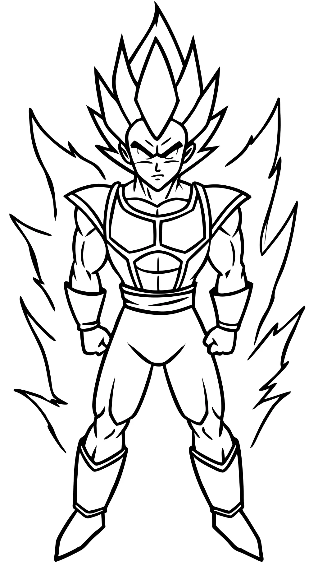 páginas para colorear de vegeta